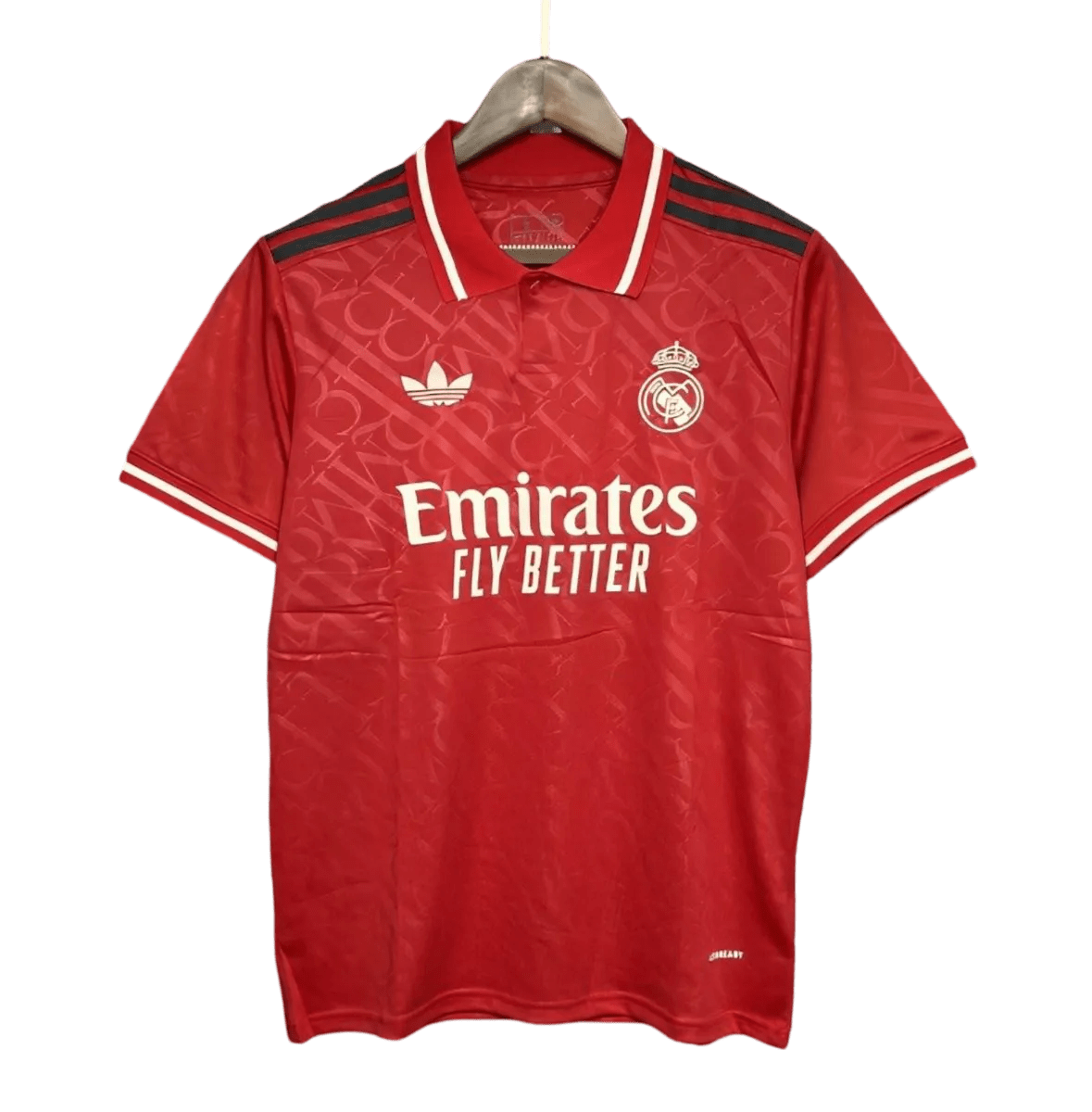 Real madrid red jersey 24/25 special edition geometric patterns los blancos LEAKITS Store