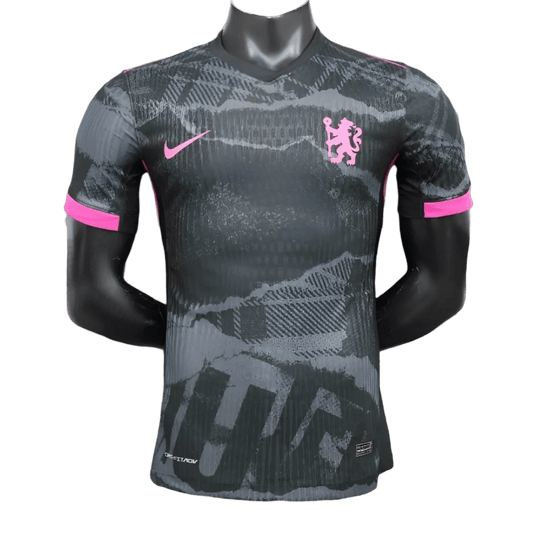 Chelsea third kit 24/25 player version grey pink accents camouflage pattern current season blues LEAKITS Store