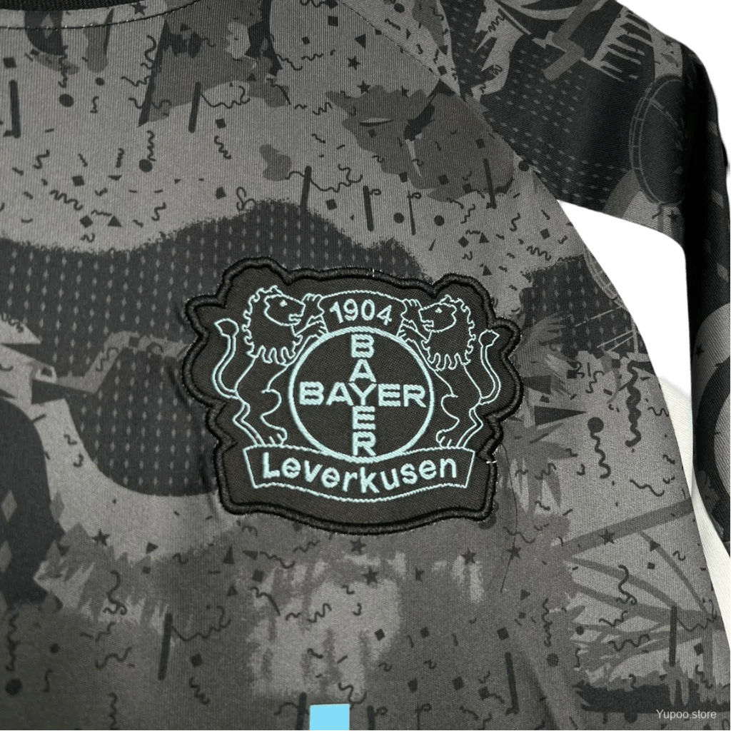 Bayer leverkusen third kit 24/25 fan version contemporary camouflage pattern authentic construction