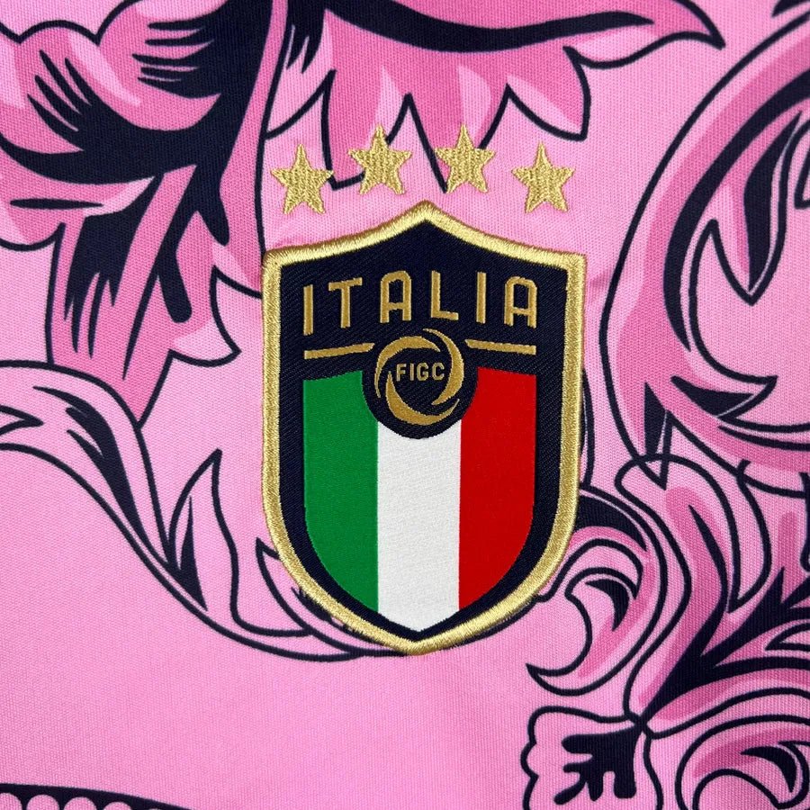 Versace jersey italy pink baroque 24 Azzurri luxury pride