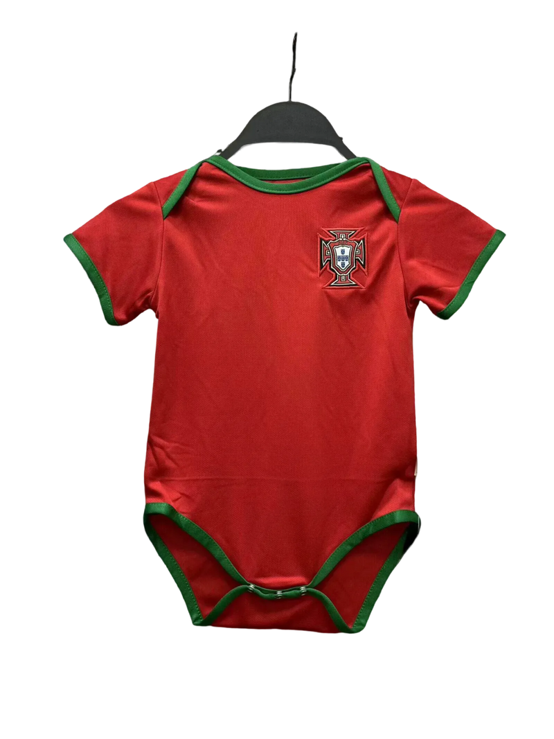 Portugal 2024/25 Home Baby Football Outfits Red - LEAKITS