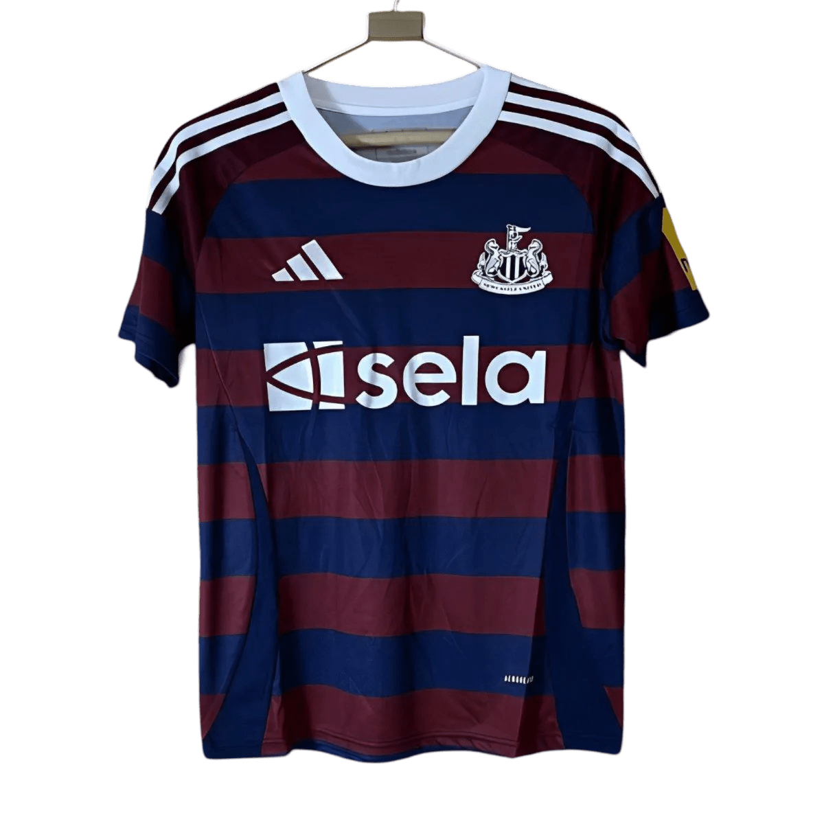 Newcastle away jersey 24/25 fan version burgundy blue stripes sela current season magpies LEAKITS Store