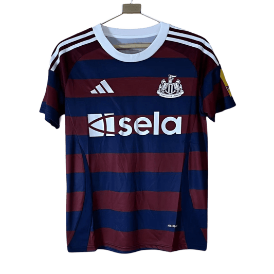 Newcastle away jersey 24/25 fan version burgundy blue stripes sela current season magpies LEAKITS Store