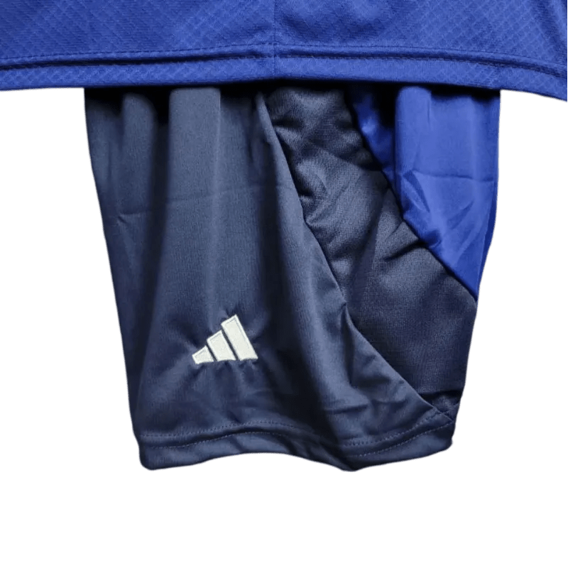 Children's Man United Football Kits 2024/25 Away Blue - LEAKITS