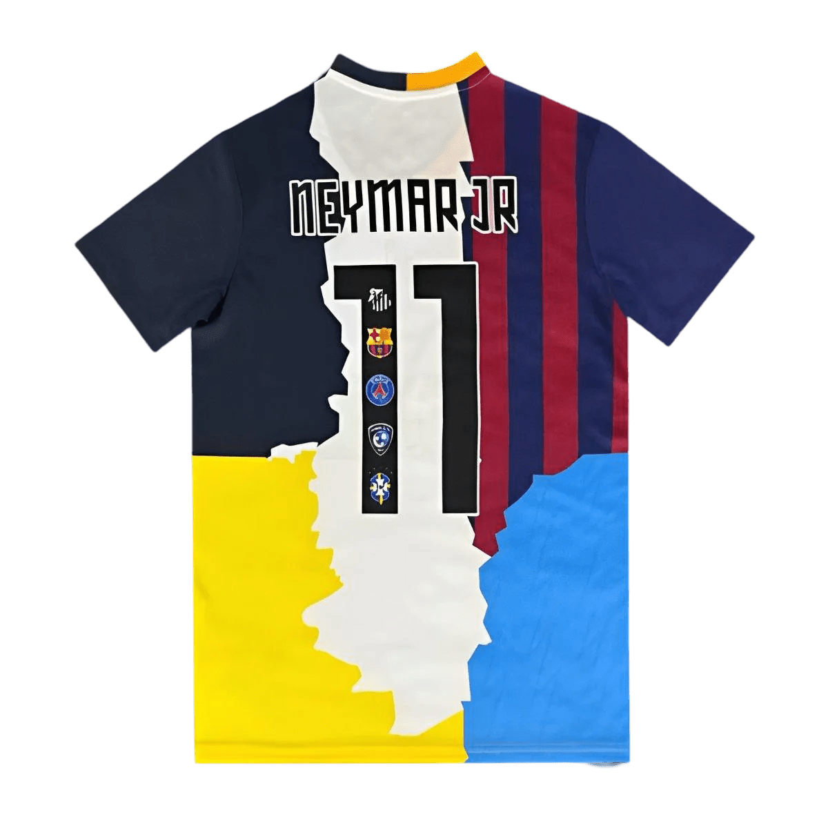 Neymar all club mix jersey fan version santos barcelona paris saint germain al hilal tribute