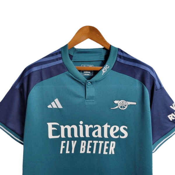 Arsenal third jersey 23/24 fan version turquoise gradient authentic adidas construction