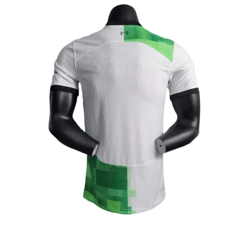 Liverpool green white kit player version 23/24 away athletic construction heritage