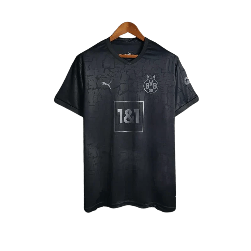 Dortmund black jersey 23/24 fan version BVB sleek black design supporter LEAKITS Store