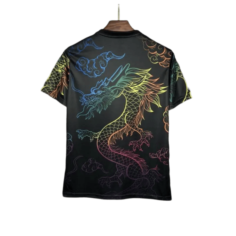 Black dragon real madrid 24/25 jersey special edition vibrant artwork authentic