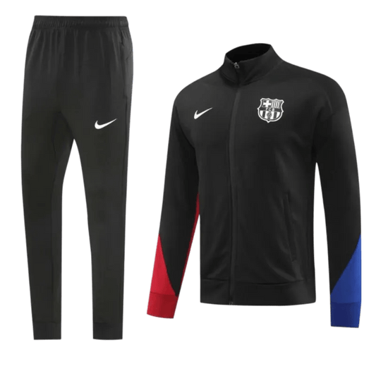 2024/2025 Barcelona Black Full Zipper Jacket + Long Pants | GoatGears Store - LEAKITS