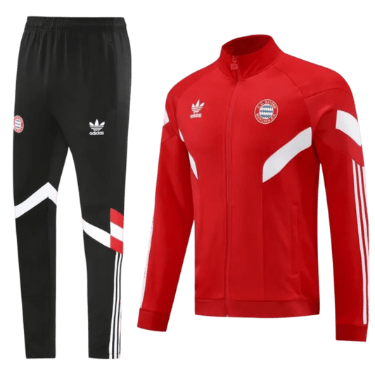 2024/2025 Bayern Munich Red Full Zipper Jacket + Long Pants | GoatGears Store - LEAKITS