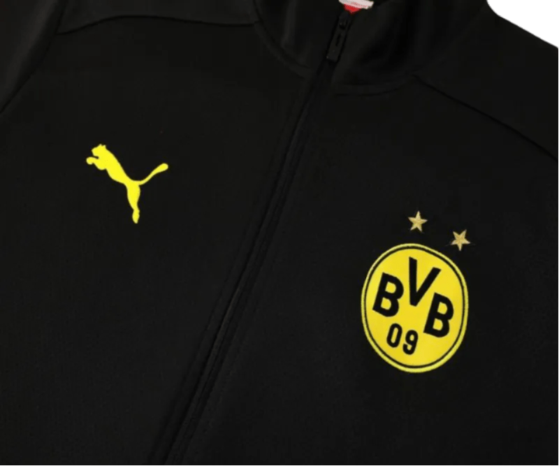 2024/2025 Borussia Dortmund Black & Yellow Full Zipper Jacket +Long Pants | GoatGears Store - LEAKITS