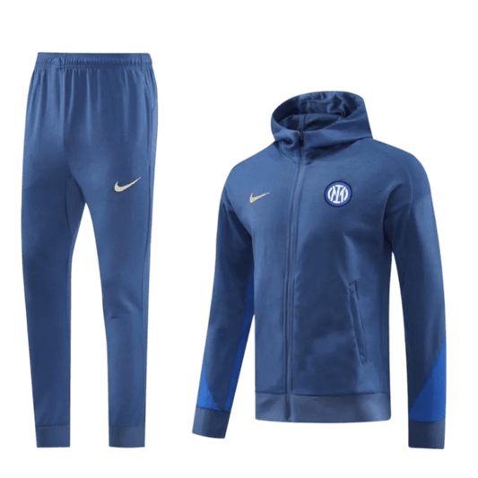 2024/2025 Inter Milan Blue Hoodie Full Zipper Jacket + Long Pants | GoatGears Store - LEAKITS