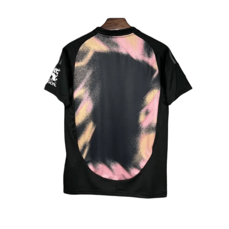 Leicester city home kit style away 24/25 black pink orange distinctive construction heritage