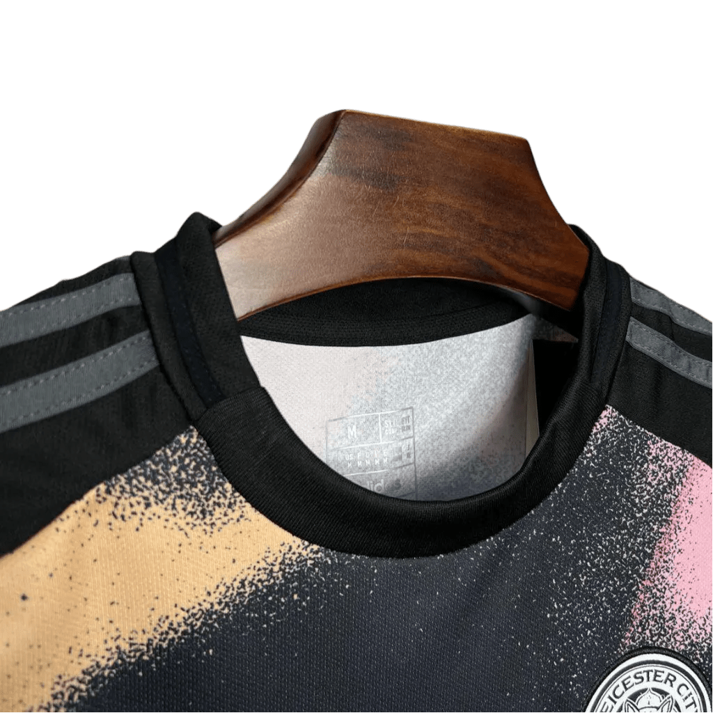 Leicester jersey away fan version 24/25 black pink orange authentic construction heritage