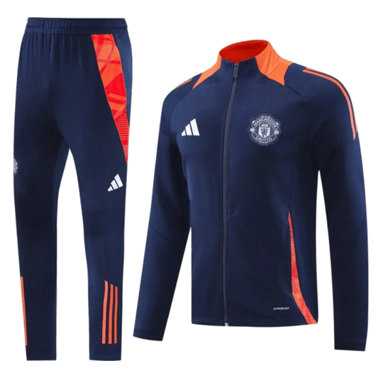 2024/2025 Newton Heath Navy & Orange Full Zipper Jacket + Long Pants | GoatGears Store - LEAKITS