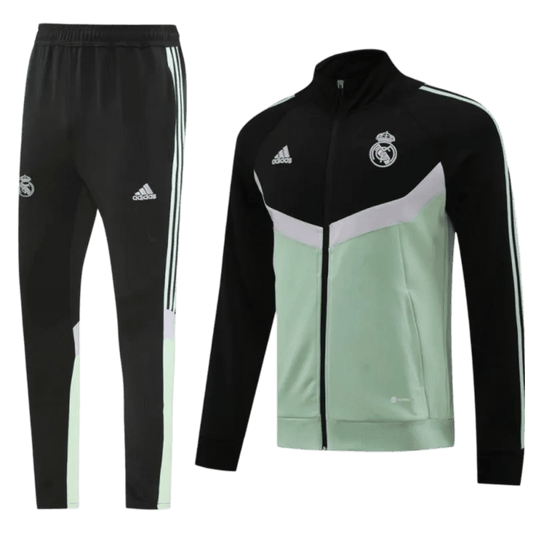 2024/2025 Real Madrid Green & Black Full Zipper Jacket + Long Pants | GoatGears Store - LEAKITS