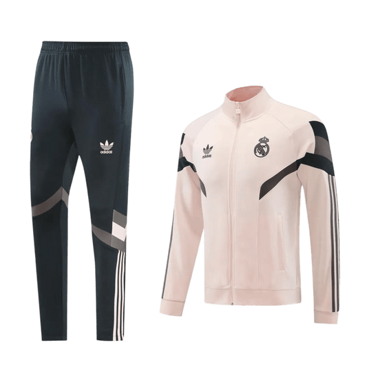 2024/2025 Real Madrid Light Pink Full Zipper Jacket + Long Pants | GoatGears Store - LEAKITS