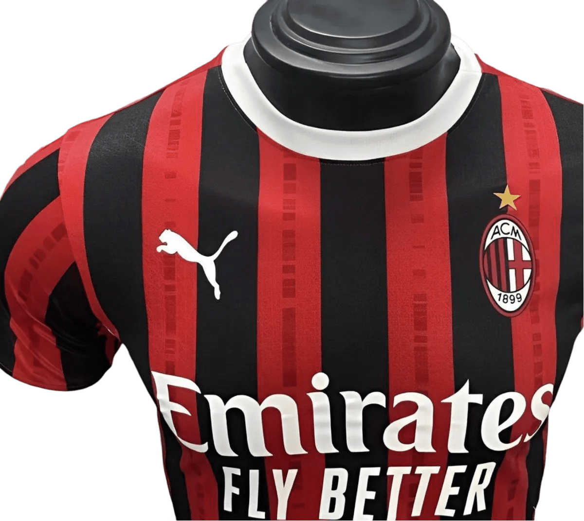AC milan shirts player version 24/25 professional athletic construction traditional rossoneri