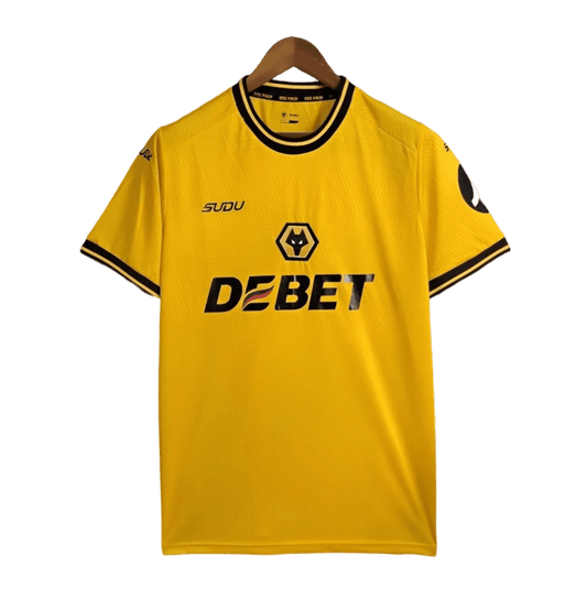 Wolverhampton wanderers shirt 24/25 home fan version gold black accents debet current season wolves LEAKITS Store