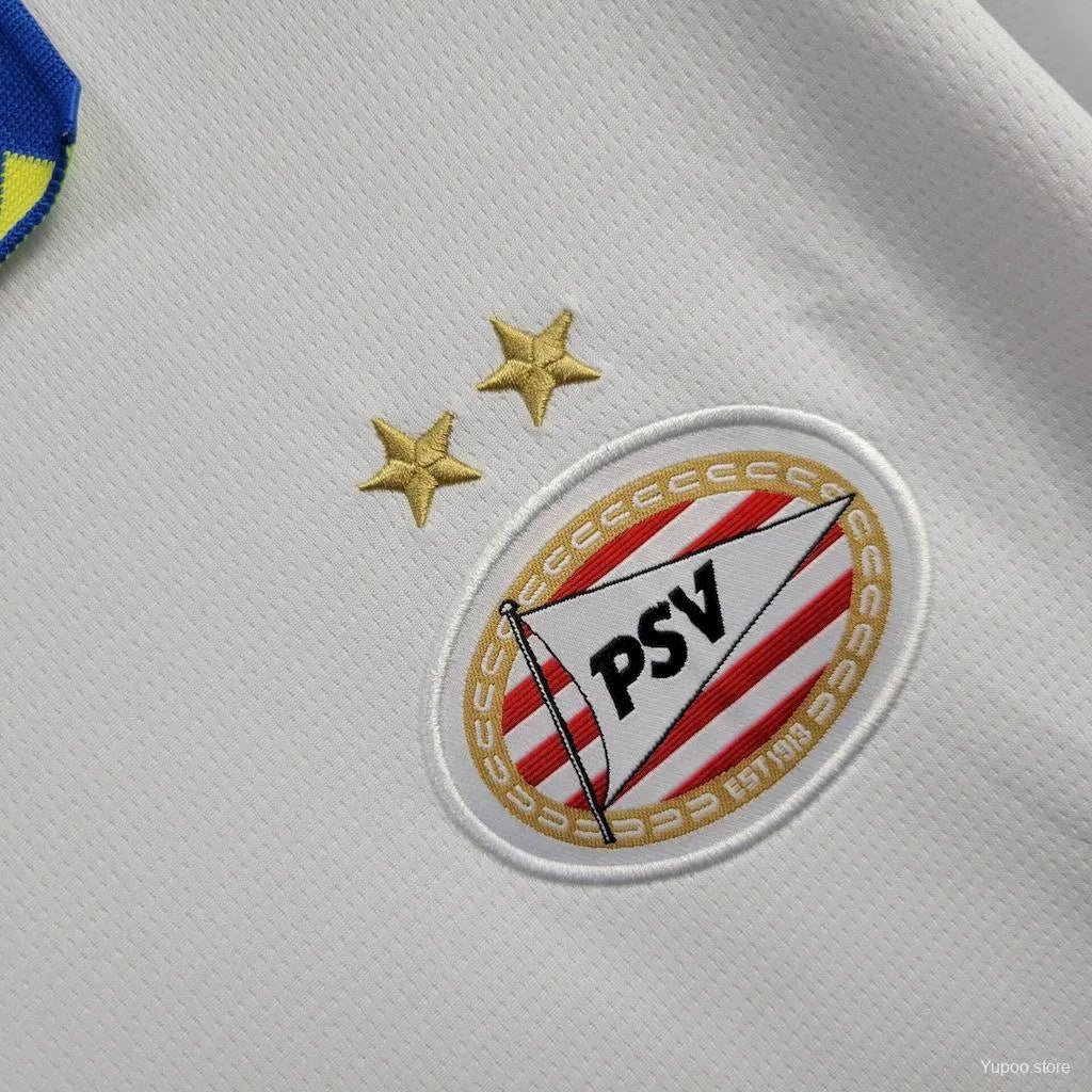 PSV football kit third fan version 24/25 white blue design authentic construction heritage quality