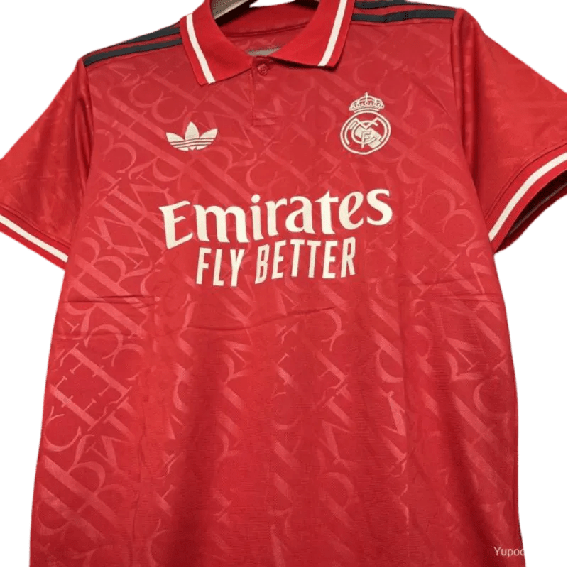 Real madrid dragon jersey red 24/25 special edition geometric patterns authentic
