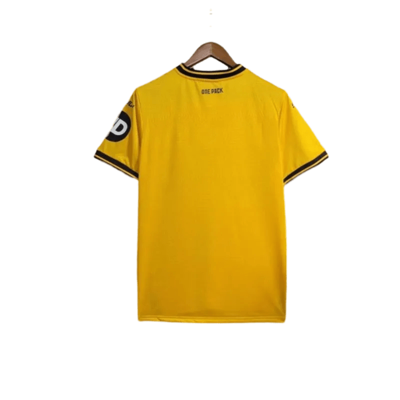Wolverhampton football shirt home 24/25 gold black distinctive construction heritage