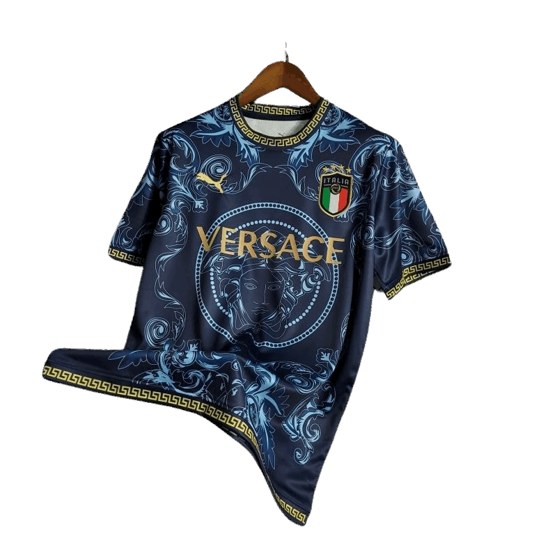 22/23 Italy x Versace Blue kit Special Edition - Fan version - LEAKITS