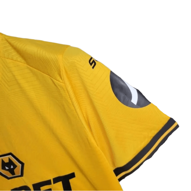 Wolverhampton wanderers shirt 24/25 home gold wolverhampton wanderers jersey collection traditional