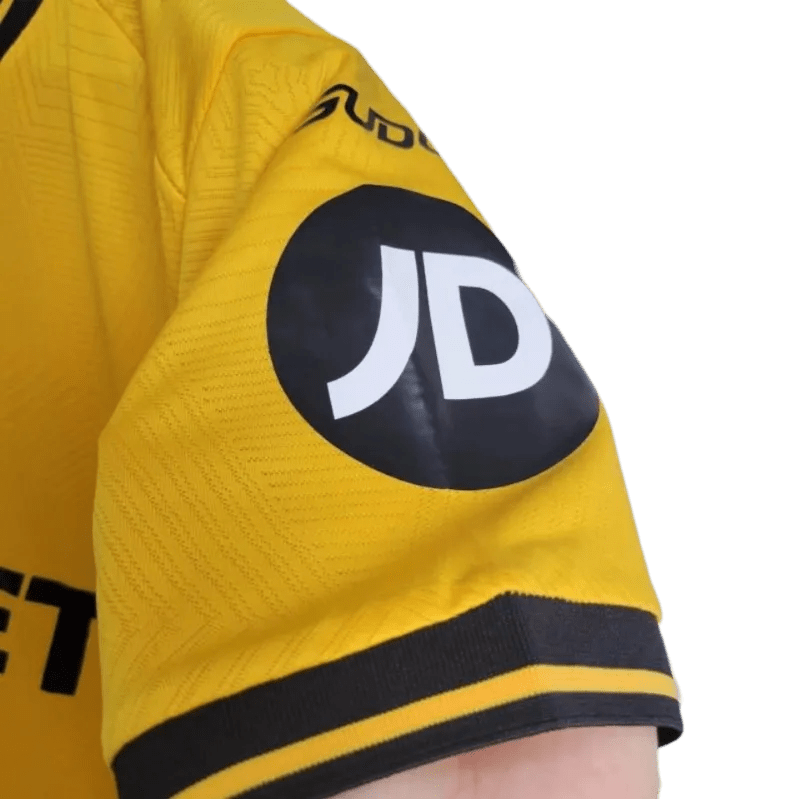 Wolverhampton wanderers gear home 24/25 gold black authentic construction heritage