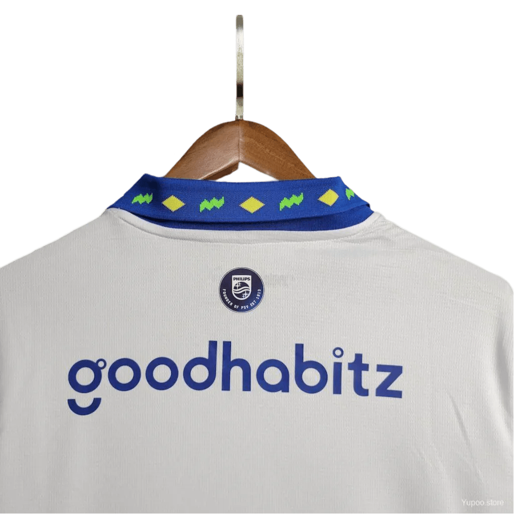 Dutch psv kit third fan version 24/25 white blue green authentic construction heritage