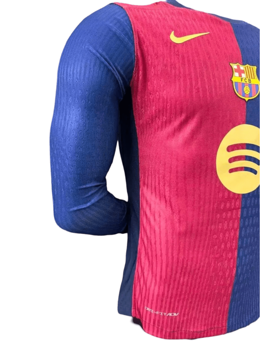 FC barcelona long sleeve jersey 24/25 player version home blaugrana extended heritage