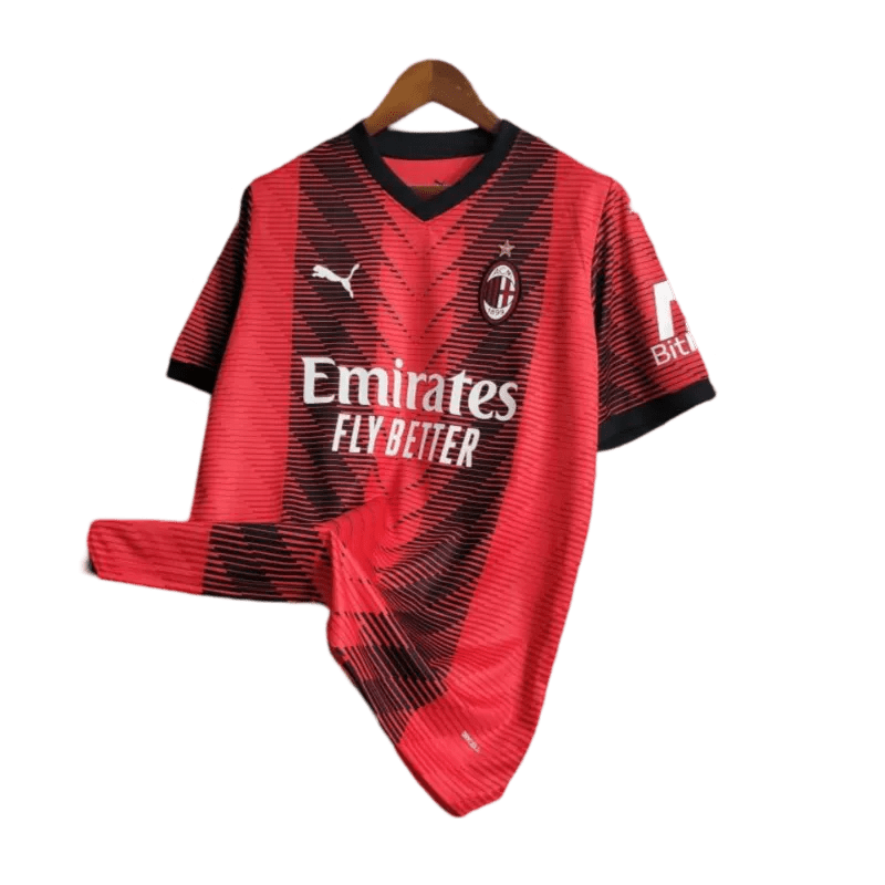 AC milan jerseys 23/24 home geometric design innovative patterns authentic construction