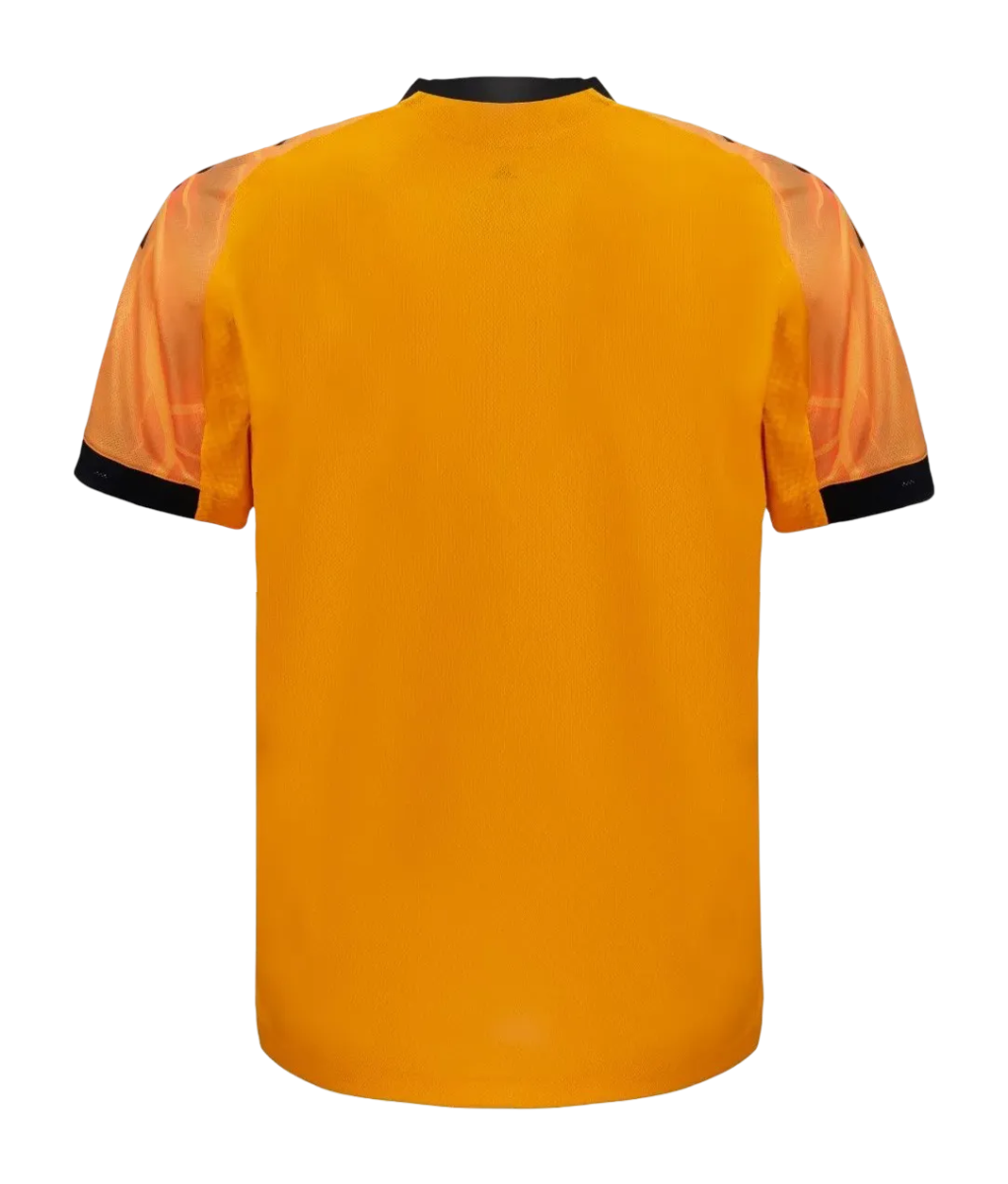 Roma soccer jersey 25/26 away fan version orange roma jersey collection bold