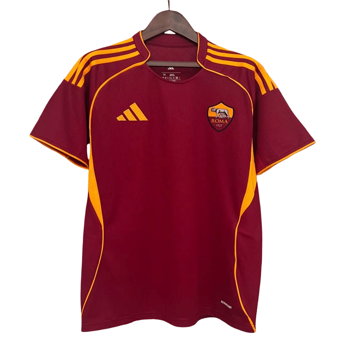AS roma jersey 25/26 home fan version red yellow accents adidas future giallorossi LEAKITS Store