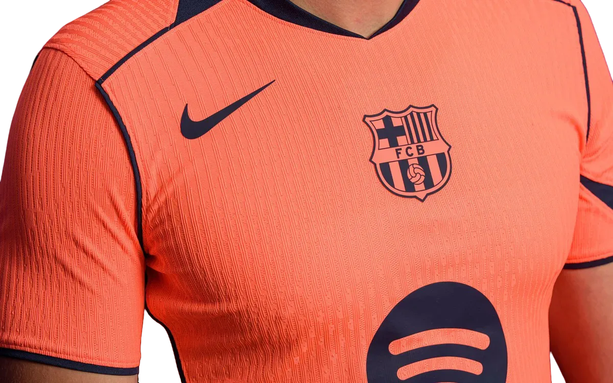 3rd kit barcelona fan version 25/26 orange innovative design heritage construction authentic