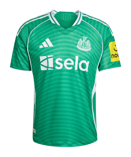 Newcastle away kit 25/26 fan version green white accents sela future season magpies LEAKITS Store