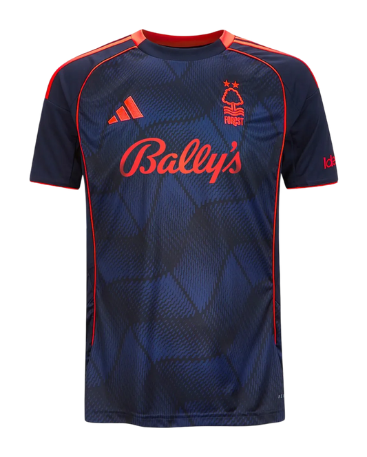 Nottingham forest jersey 25/26 third fan version navy red accents ballys future season reds LEAKITS Store