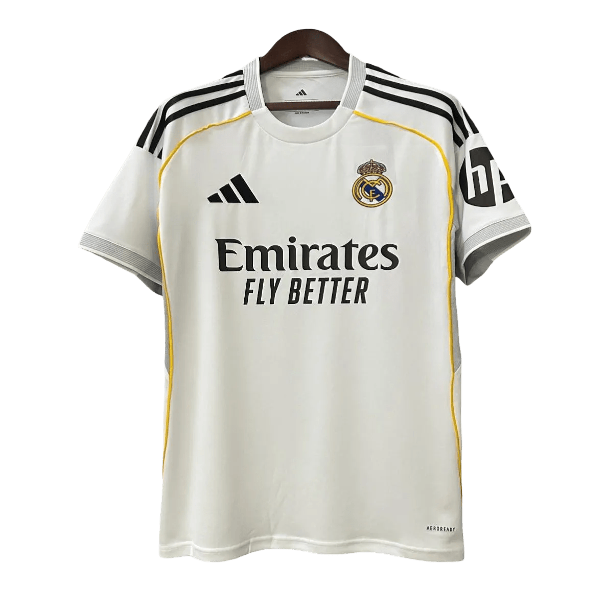 Real madrid 25 26 home kit white future season yellow accents emirates madrid LEAKITS Store