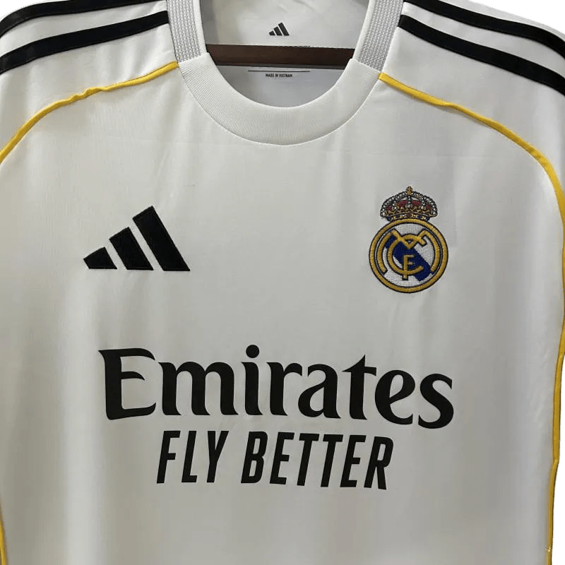 Real madrid 2025 kit home white design authentic construction heritage quality
