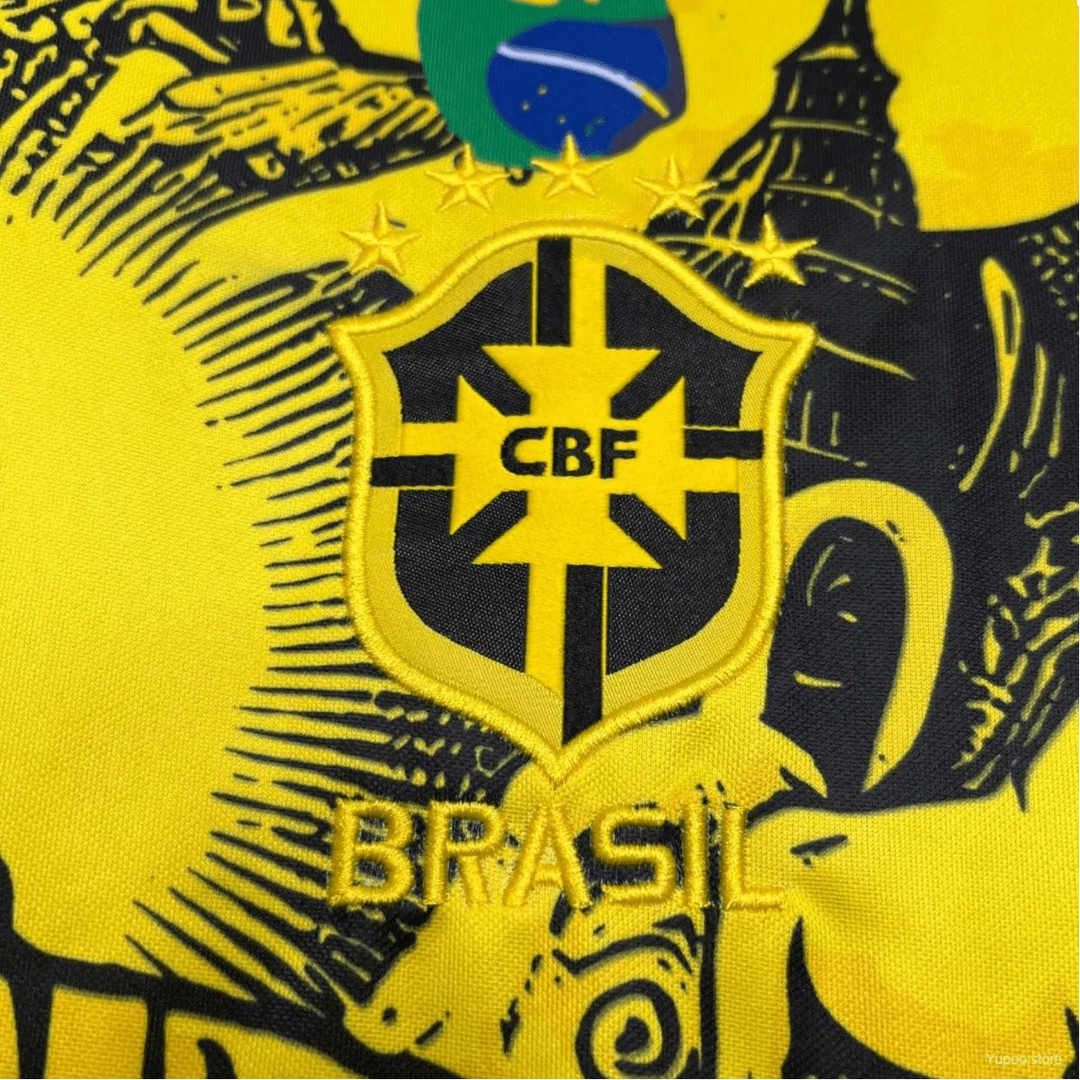 Brazil jesus kit yellow special edition christ the redeemer football kit religious