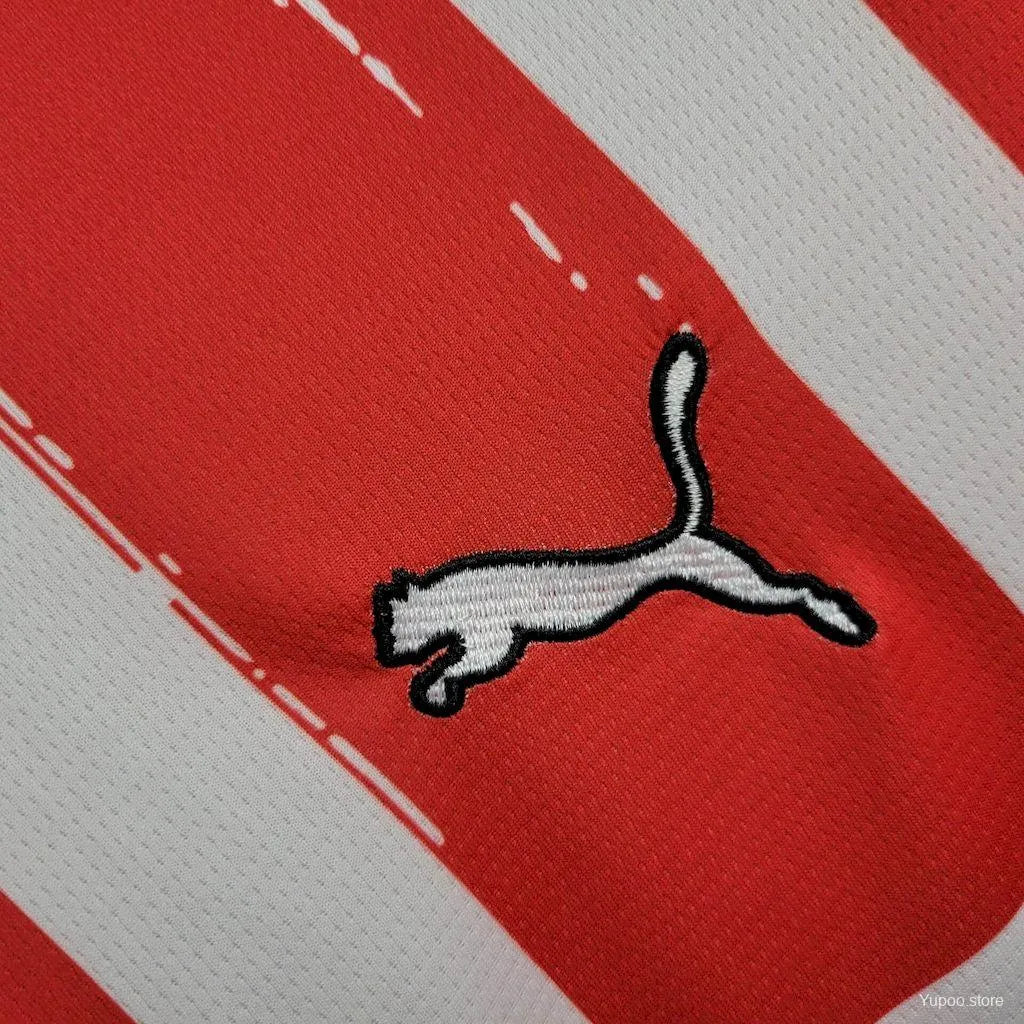 Dutch psv kit home fan version 24/25 red white stripes authentic construction heritage