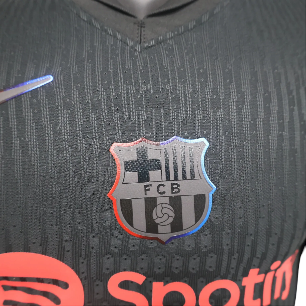 Jersey away barcelona player version 24/25 black athletic construction professional performance