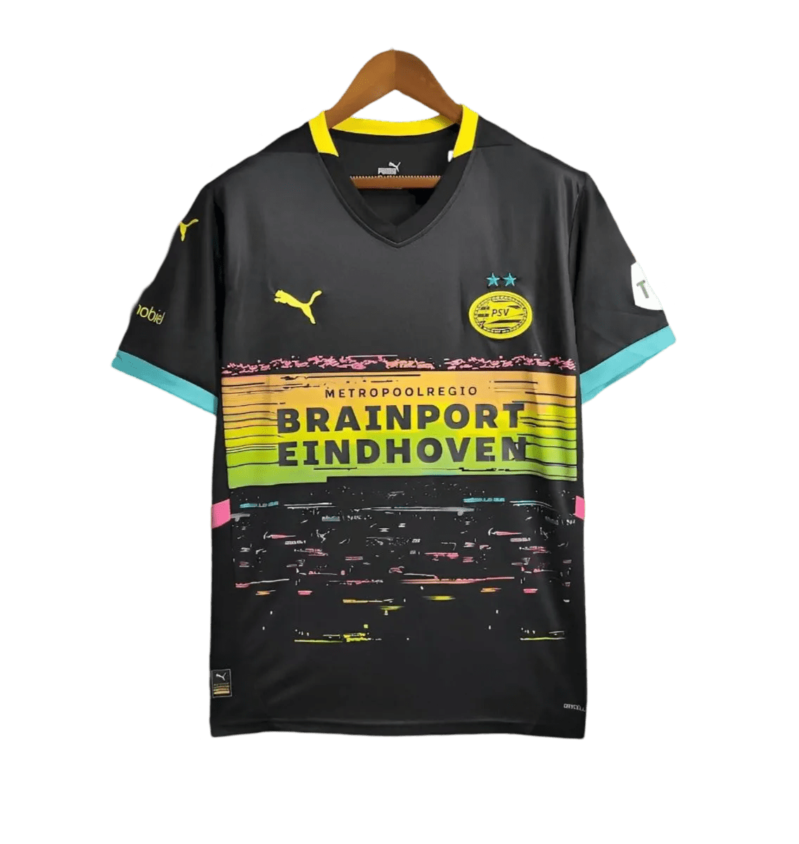 PSV away kit 24/25 fan version black rainbow gradient brainport eindhoven current season eredivisie LEAKITS Store