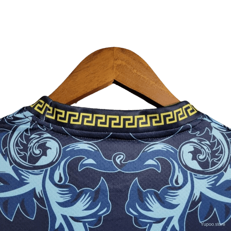 22/23 Italy x Versace Blue kit Special Edition - Fan version - LEAKITS