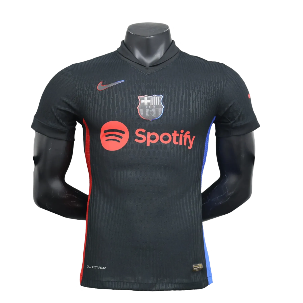 Barcelona away kit 24 25 player version black athletic red blue accents performance LEAKITS Store