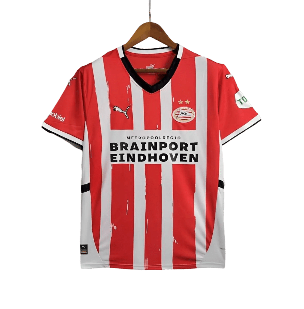PSV home jersey 24/25 fan version red white stripes brainport eindhoven classic eredivisie LEAKITS Store