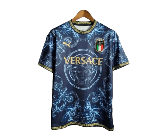 22/23 Italy x Versace Blue kit Special Edition - Fan version - LEAKITS