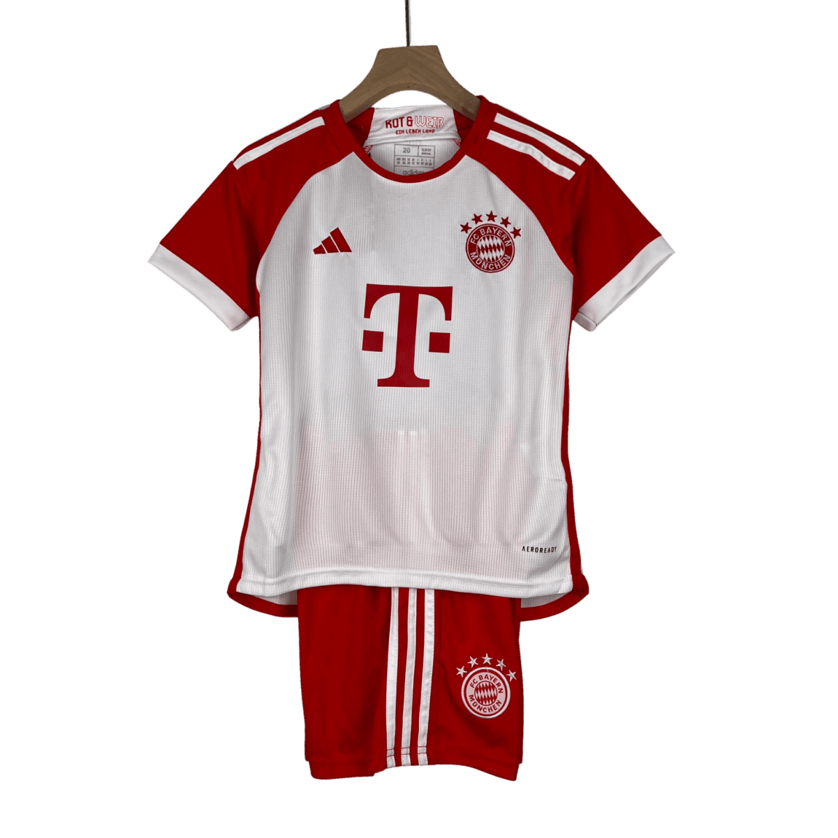 Bayern München childrens jersey home 2023 24 white red FCB traditional Allianz Arena LEAKITS Store