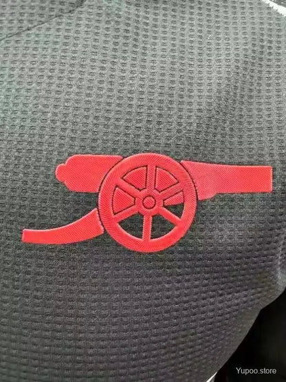 Arsenal 24 25 long sleeve away black jersey emirates current season heritage design